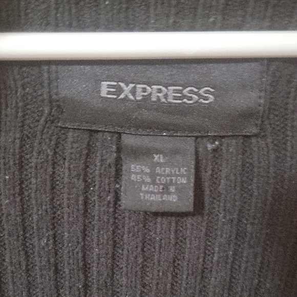 Express Black Ribbed Sweater - Picture 2 of 3